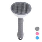 Ecofurry Mart Self-Cleaning Pet Hair Brush Comb | Stainless Steel Cat & Dog Grooming Tool | One-Key Fur Removal