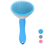 Ecofurry Mart Self-Cleaning Pet Hair Brush Comb | Stainless Steel Cat & Dog Grooming Tool | One-Key Fur Removal