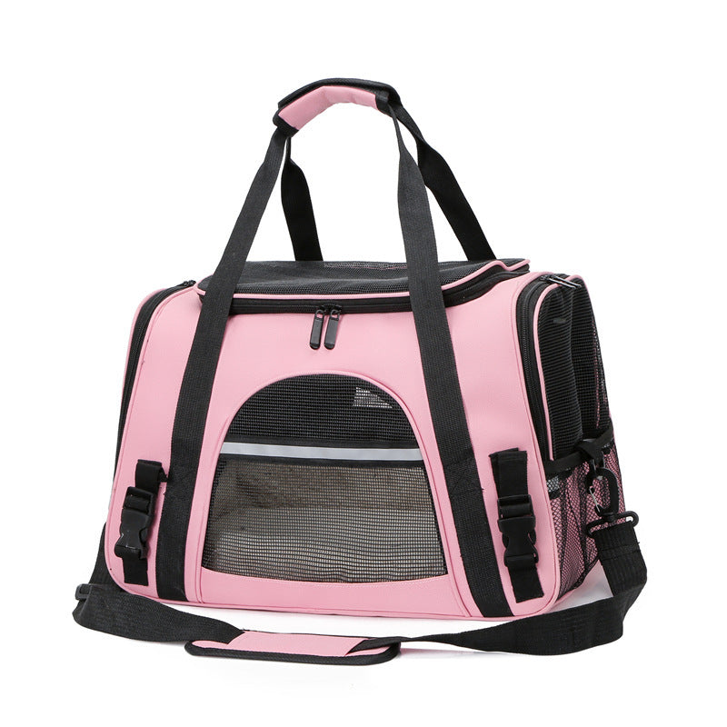 Ecofurry Mart Portable Outdoor Pet Carrier Box | One-Shoulder Diagonal Cross Bag | Travel Crate for Small Dogs & Cats