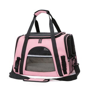 Ecofurry Mart Portable Outdoor Pet Carrier Box | One-Shoulder Diagonal Cross Bag | Travel Crate for Small Dogs & Cats