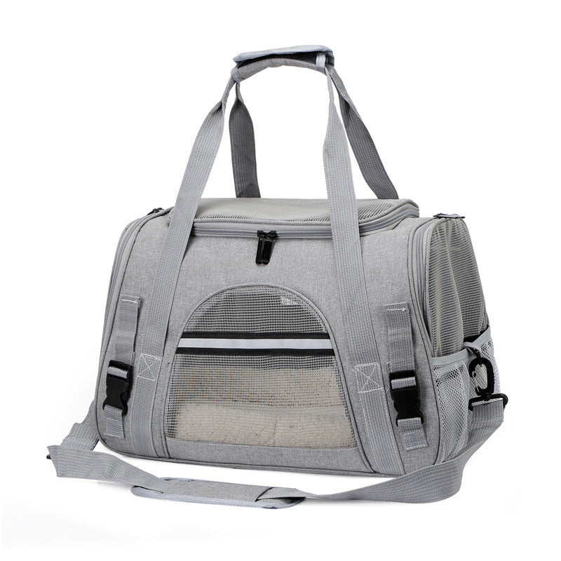 Ecofurry Mart Portable Outdoor Pet Carrier Box | One-Shoulder Diagonal Cross Bag | Travel Crate for Small Dogs & Cats