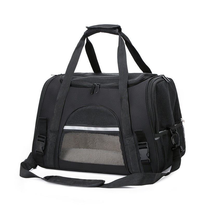 Ecofurry Mart Portable Outdoor Pet Carrier Box | One-Shoulder Diagonal Cross Bag | Travel Crate for Small Dogs & Cats