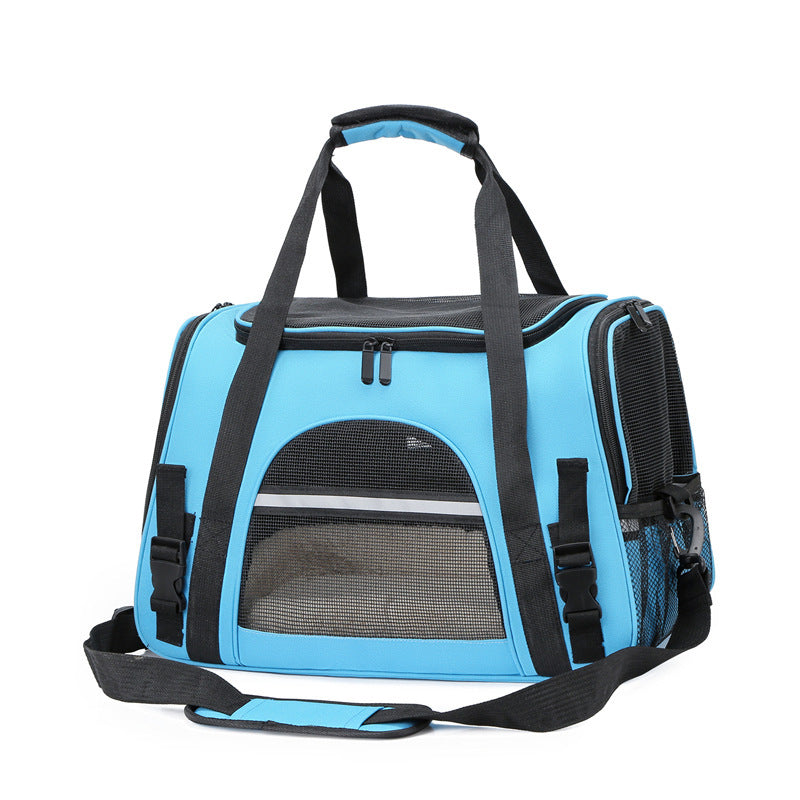 Ecofurry Mart Portable Outdoor Pet Carrier Box | One-Shoulder Diagonal Cross Bag | Travel Crate for Small Dogs & Cats