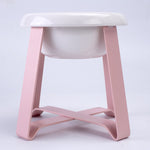 2-in-1 Cat Feeder Bowl with Anti-Slip Iron Stand Design