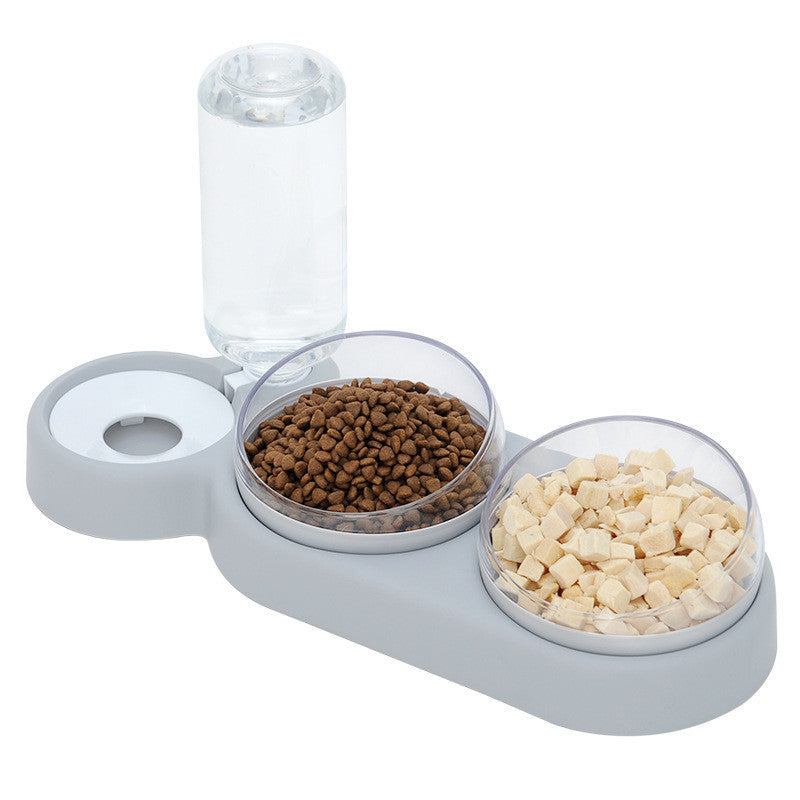 Automatic Pet Feeder Bowl with Water Fountain Stand