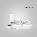 Automatic Pet Feeder Bowl with Water Fountain Stand