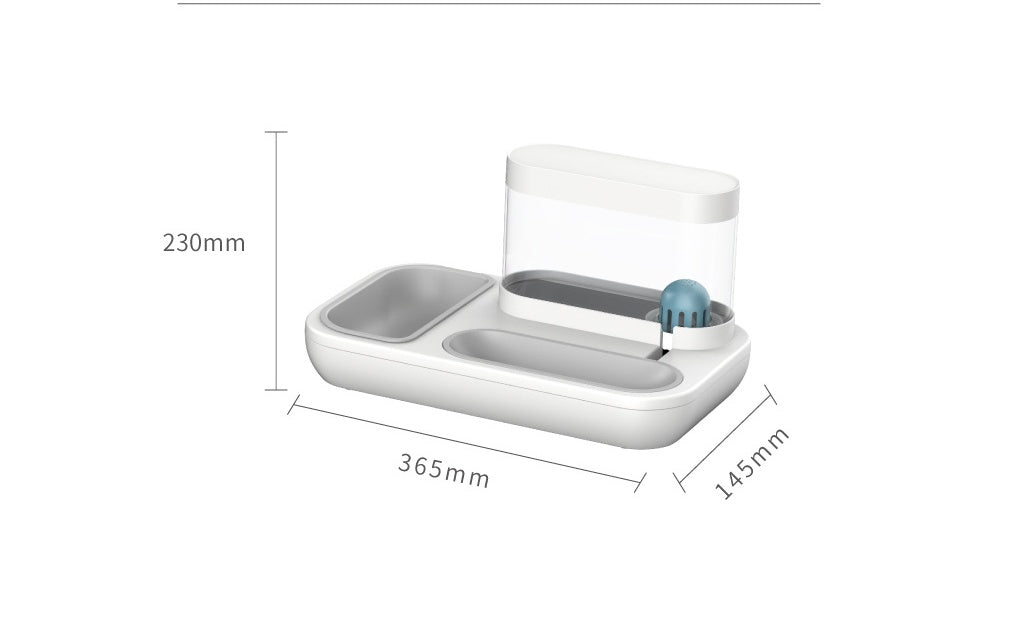 4-Style Cat & Dog Feeder with 1.5L Automatic Water Fountain