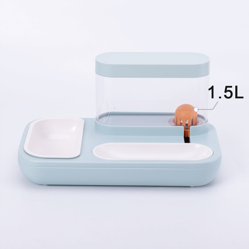 4-Style Cat & Dog Feeder with 1.5L Automatic Water Fountain