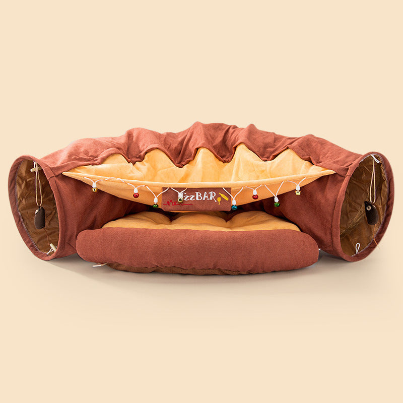 Collapsible Cat Tunnel – Washable, Durable & Fun for Playful Pets