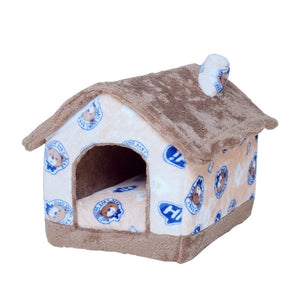 Wanghong Four-Season Pet House for Cats & Dogs | Soft, Foldable Dog & Cat Bed for All-Year Comfort