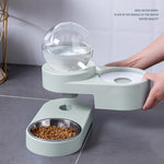 Bubble Ball Pet Feeder Bowl with Automatic Water Fountain – 1.8L