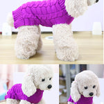 Cashmere Rope Knit Dog Sweater – Warm, Stylish Pet Clothing