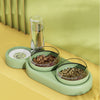 Automatic Pet Feeder Bowl with Water Fountain Stand