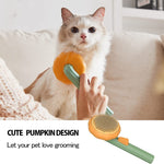 Pet Pumpkin Self-Cleaning Slicker Brush for Dogs, Cats & Rabbits