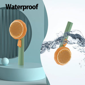 Pet Pumpkin Self-Cleaning Slicker Brush for Dogs, Cats & Rabbits