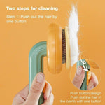 Pet Pumpkin Self-Cleaning Slicker Brush for Dogs, Cats & Rabbits