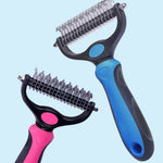 Stainless Steel Pet Grooming Comb for Hair Removal & Knot Opening | Safe Detangler for Dogs & Cats