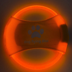 LED Dog Flying Disc – Glowing Pet Toy for Night Play