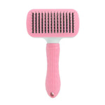 Ecofurry Mart Self-Cleaning Pet Hair Brush Comb | Stainless Steel Cat & Dog Grooming Tool | One-Key Fur Removal