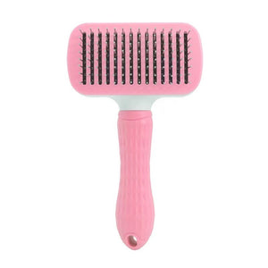 Ecofurry Mart Self-Cleaning Pet Hair Brush Comb | Stainless Steel Cat & Dog Grooming Tool | One-Key Fur Removal