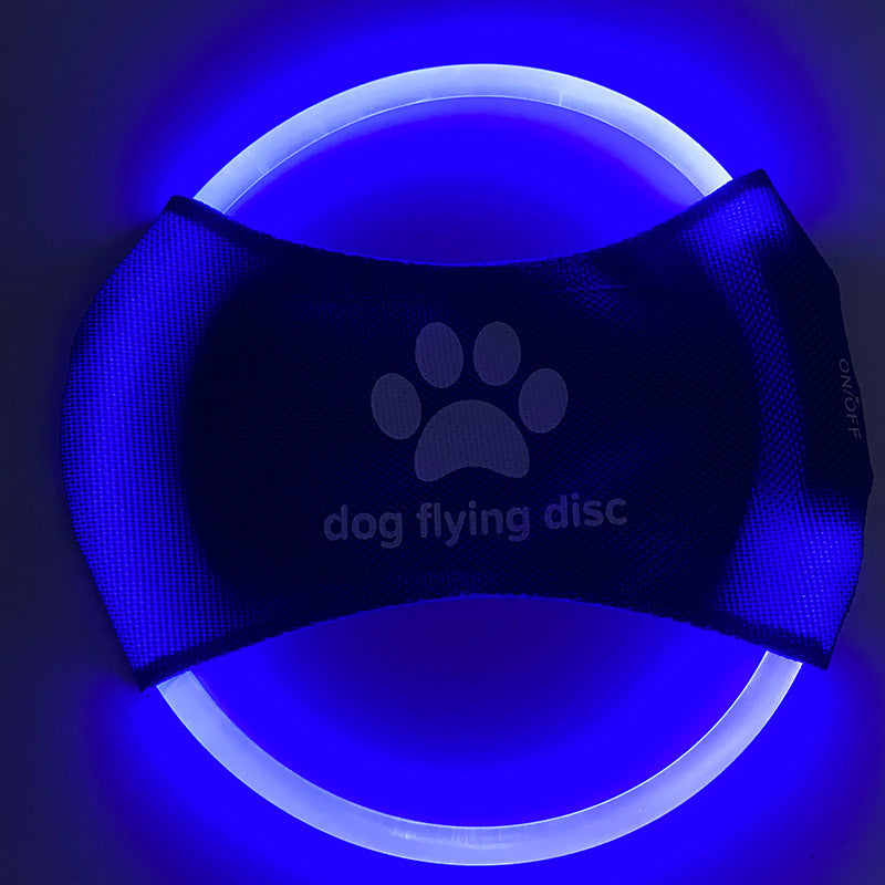 LED Dog Flying Disc – Glowing Pet Toy for Night Play