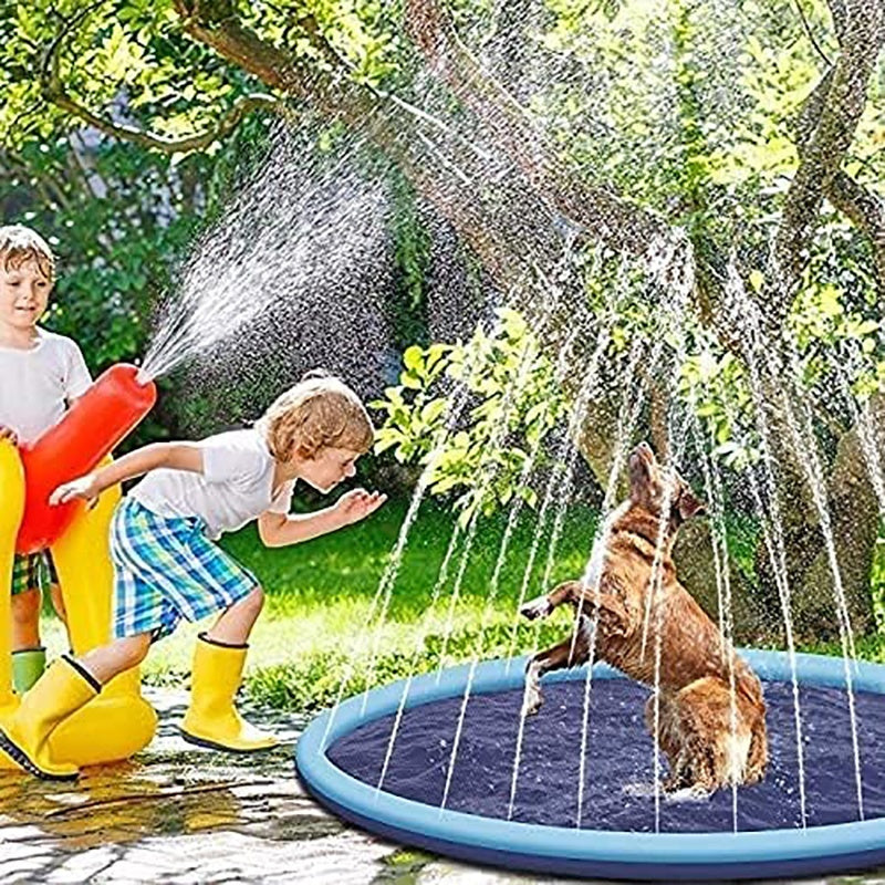 Ecofurry Mart Dog Splash Pad Sprinkler Toy | Anti-Slip Outdoor Dog Swimming Mat for Summer Play & Cooling Off