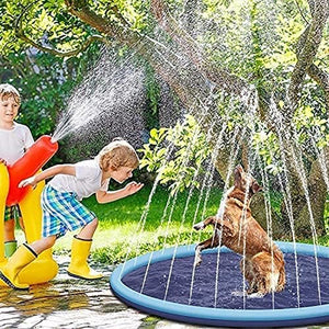 Ecofurry Mart Dog Splash Pad Sprinkler Toy | Anti-Slip Outdoor Dog Swimming Mat for Summer Play & Cooling Off