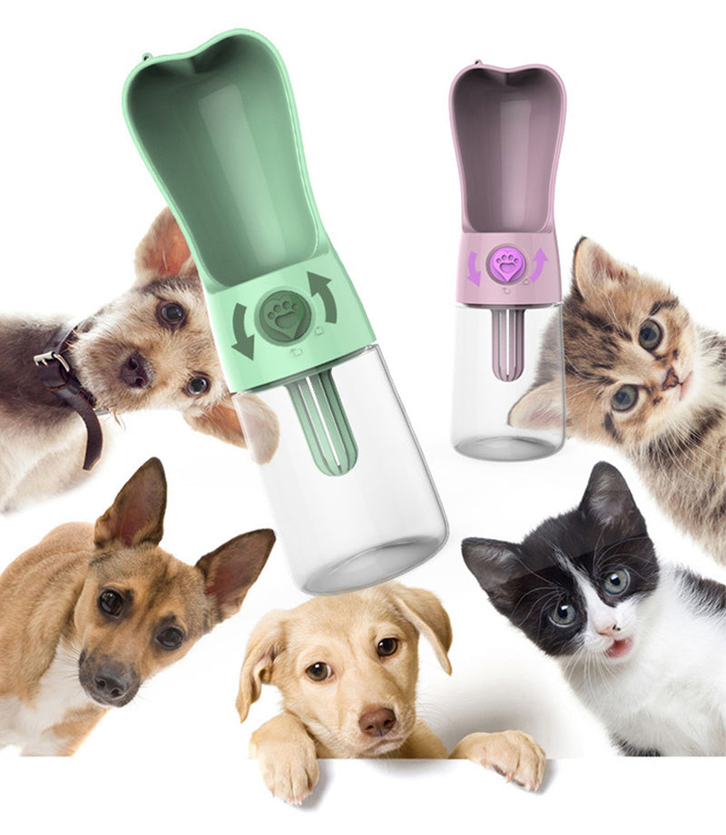 Portable Pet Water Bottle – Dog & Cat Feeder for Outdoor Travel