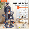 Ecofurry Mart VEVOR Cat Tree Tower with Condos & Sisal Scratching Posts | Multi-Level Activity Center for Indoor Cats - Dark Grey
