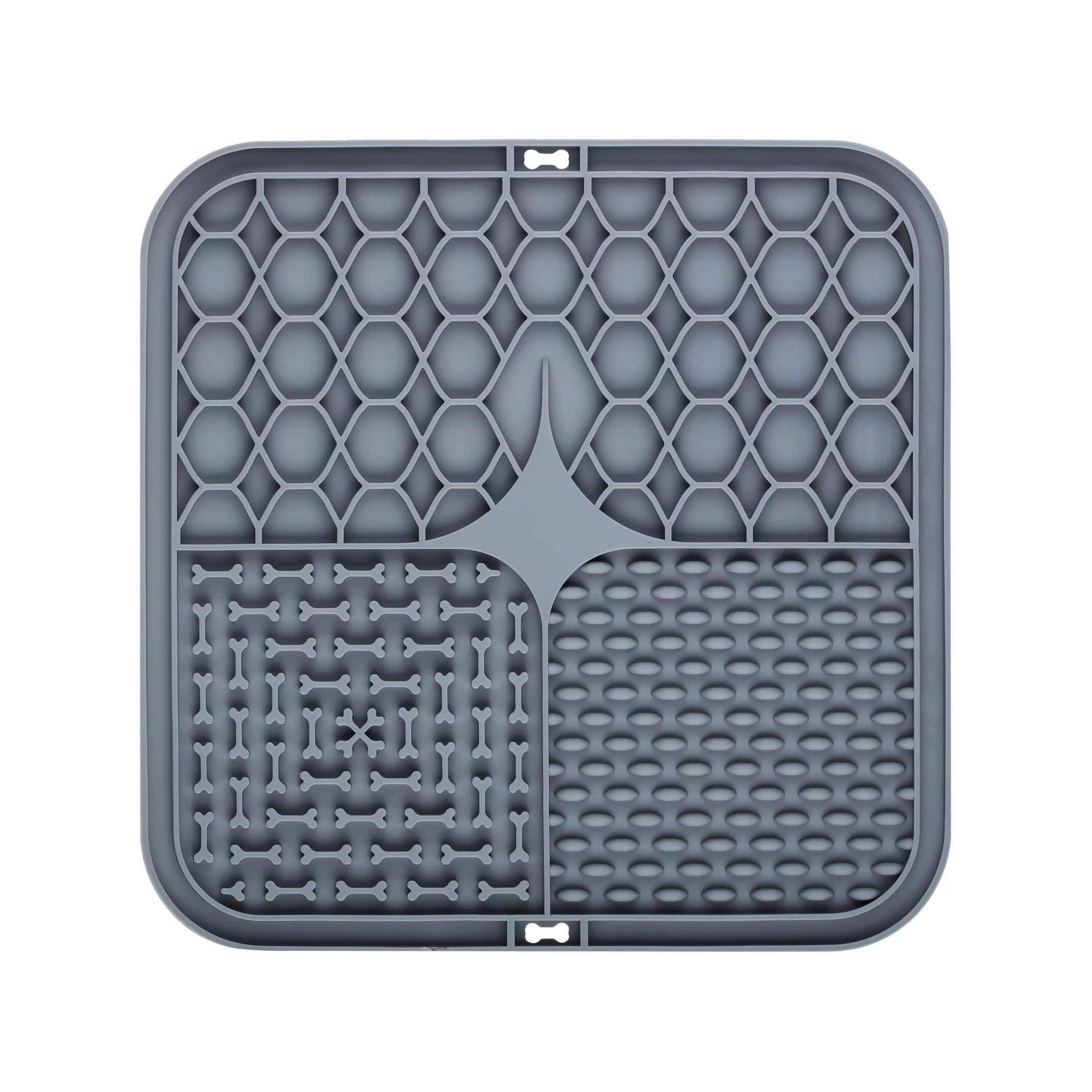 Ecofurry Mart Silicone Pet Slow Feeder Bowl with Suction Cup | Non-Slip Dog Feeding Mat for Improved Digestion