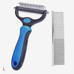 Stainless Steel Pet Grooming Comb for Hair Removal & Knot Opening | Safe Detangler for Dogs & Cats