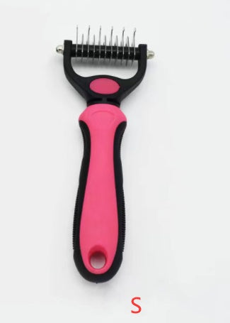 Stainless Steel Pet Grooming Comb for Hair Removal & Knot Opening | Safe Detangler for Dogs & Cats