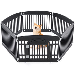 Ecofurry Mart Safe & Reliable Dog Playpen Fence | Portable Pet Exercise Pen for Indoor & Outdoor Use | Foldable Dog Enclosure