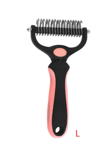 Stainless Steel Pet Grooming Comb for Hair Removal & Knot Opening | Safe Detangler for Dogs & Cats