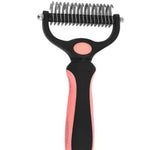 Stainless Steel Pet Grooming Comb for Hair Removal & Knot Opening | Safe Detangler for Dogs & Cats