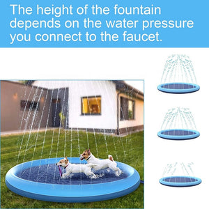 Ecofurry Mart Dog Splash Pad Sprinkler Toy | Anti-Slip Outdoor Dog Swimming Mat for Summer Play & Cooling Off