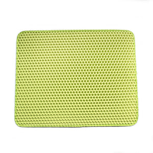 Anti-Splash Double-Layer EVA Cat Litter Mat | Waterproof Non-Slip Cat Mat for Litter Control