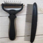Stainless Steel Pet Grooming Comb for Hair Removal & Knot Opening | Safe Detangler for Dogs & Cats