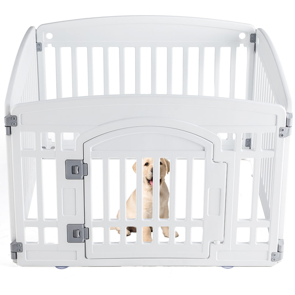 Ecofurry Mart Safe & Reliable Dog Playpen Fence | Portable Pet Exercise Pen for Indoor & Outdoor Use | Foldable Dog Enclosure