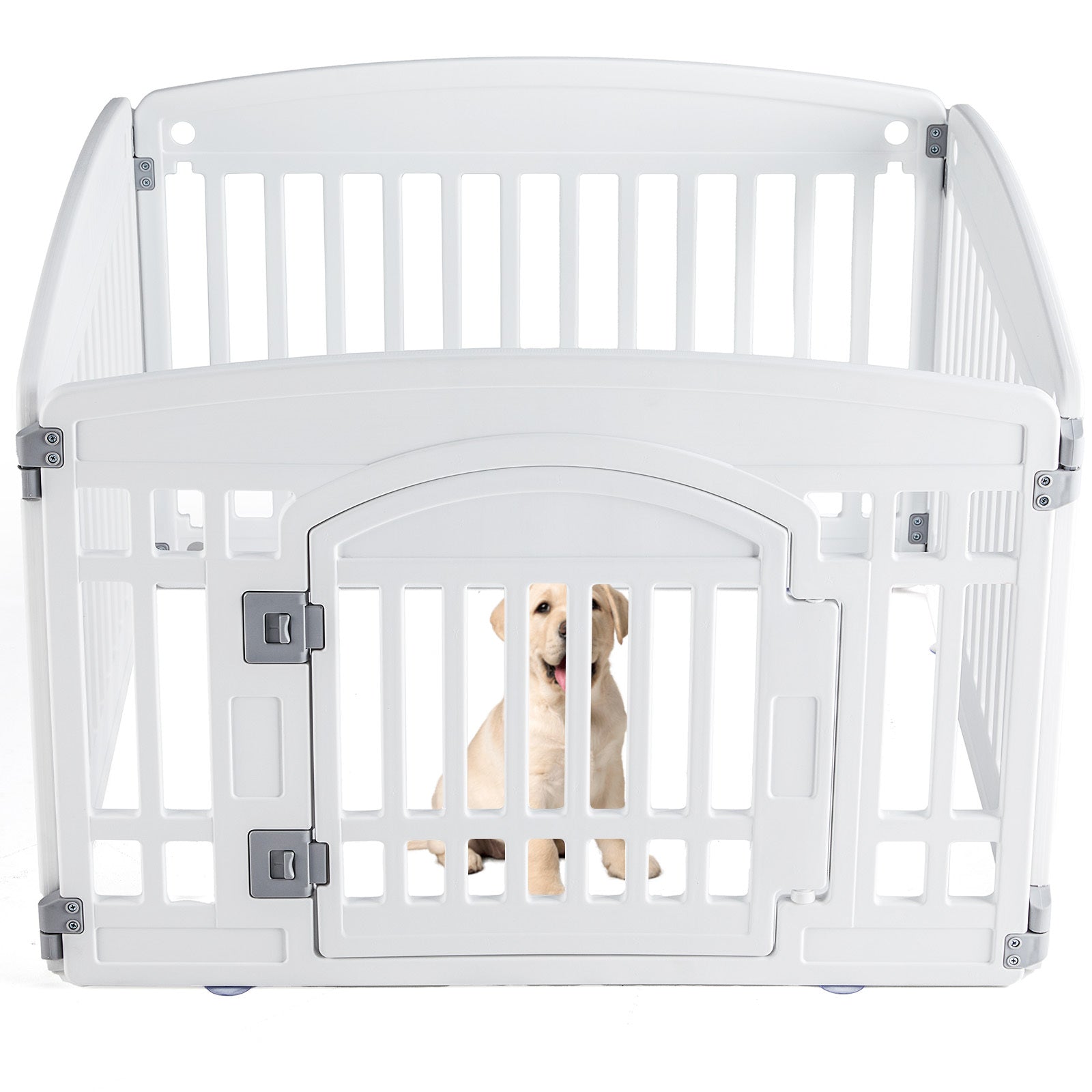 Ecofurry Mart Safe & Reliable Dog Playpen Fence | Portable Pet Exercise Pen for Indoor & Outdoor Use | Foldable Dog Enclosure