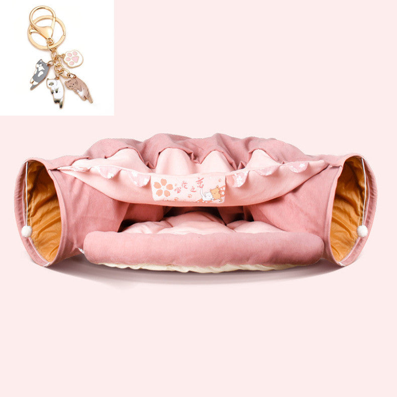 Collapsible Cat Tunnel – Washable, Durable & Fun for Playful Pets