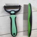 Stainless Steel Pet Grooming Comb for Hair Removal & Knot Opening | Safe Detangler for Dogs & Cats