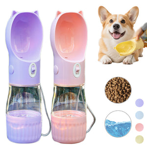 2-in-1 Dog Water Bottle – Leak-Proof Feeder for Cats & Dogs