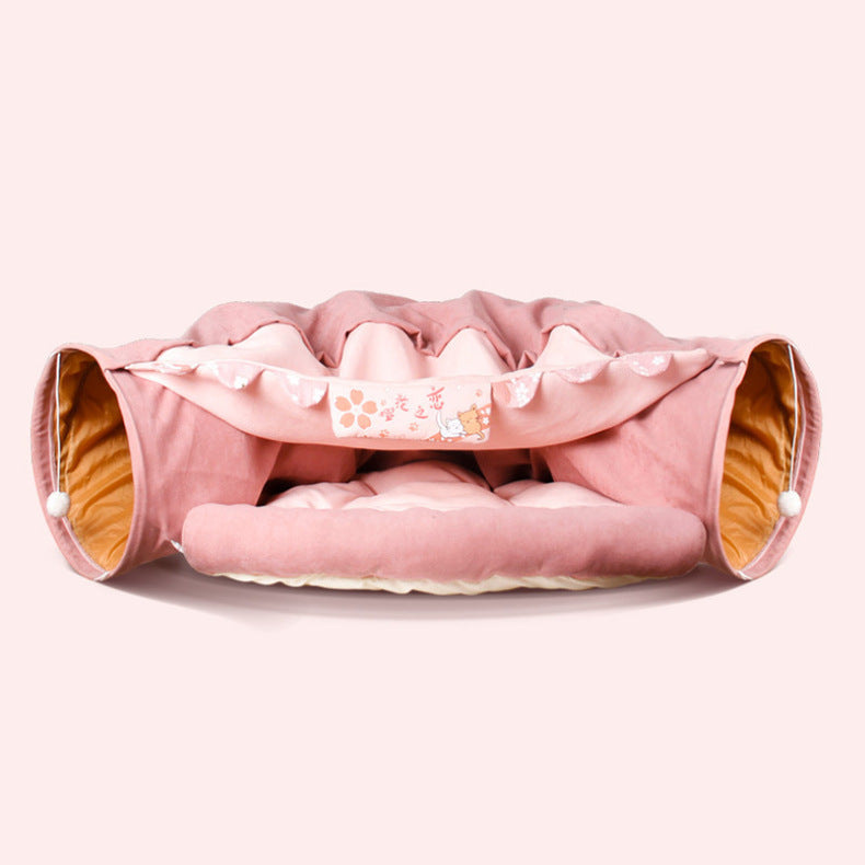Collapsible Cat Tunnel – Washable, Durable & Fun for Playful Pets