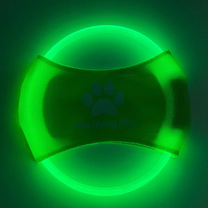 LED Dog Flying Disc – Glowing Pet Toy for Night Play