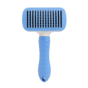 Ecofurry Mart Self-Cleaning Pet Hair Brush Comb | Stainless Steel Cat & Dog Grooming Tool | One-Key Fur Removal