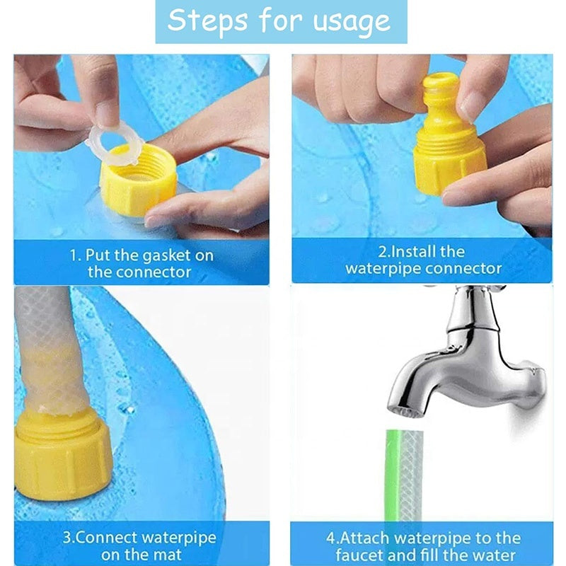 Ecofurry Mart Dog Splash Pad Sprinkler Toy | Anti-Slip Outdoor Dog Swimming Mat for Summer Play & Cooling Off