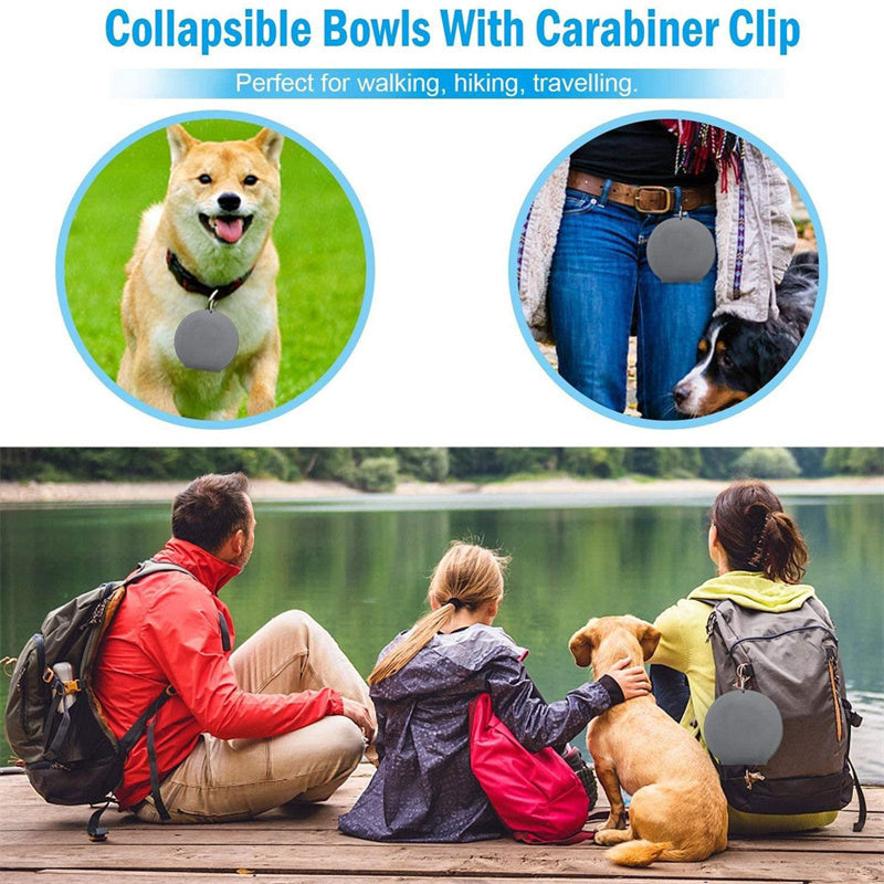 Foldable Rubber Double Pet Bowl – For Cats & Dogs