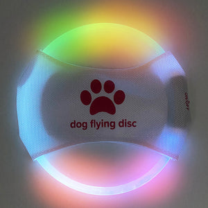 LED Dog Flying Disc – Glowing Pet Toy for Night Play