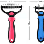 Stainless Steel Pet Grooming Comb for Hair Removal & Knot Opening | Safe Detangler for Dogs & Cats
